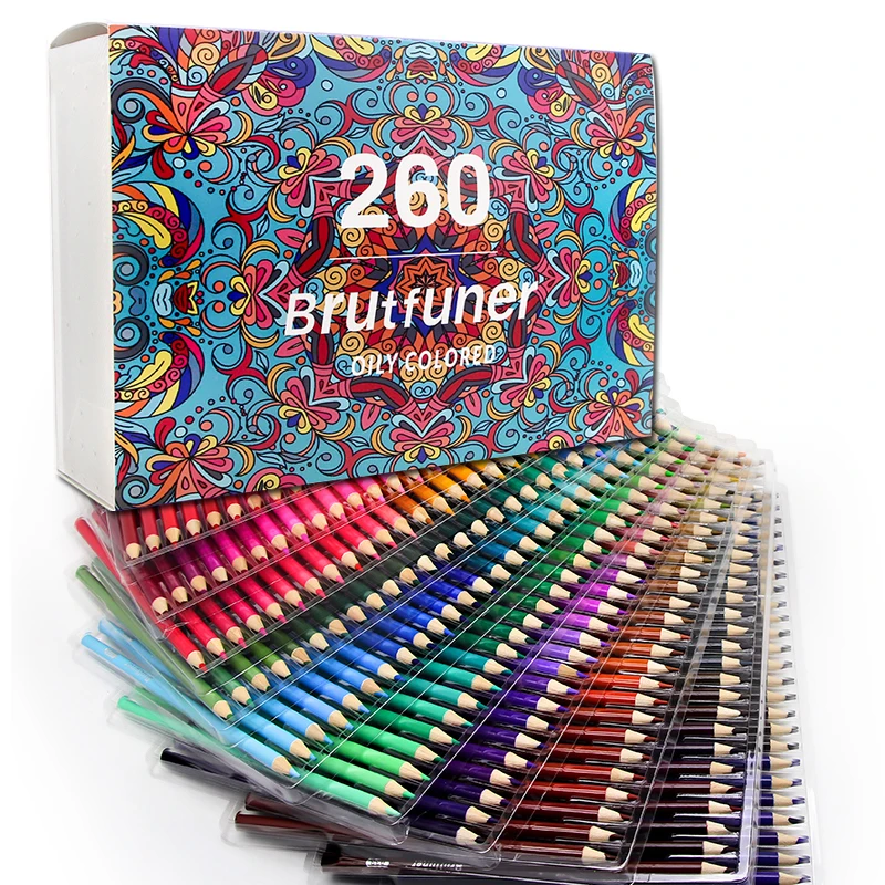 Brutfuner 260 Color Professional Wood Colored Pencils set Drawing