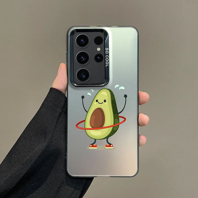 Silver IMD Avocado Design Cute Phone Case Cover