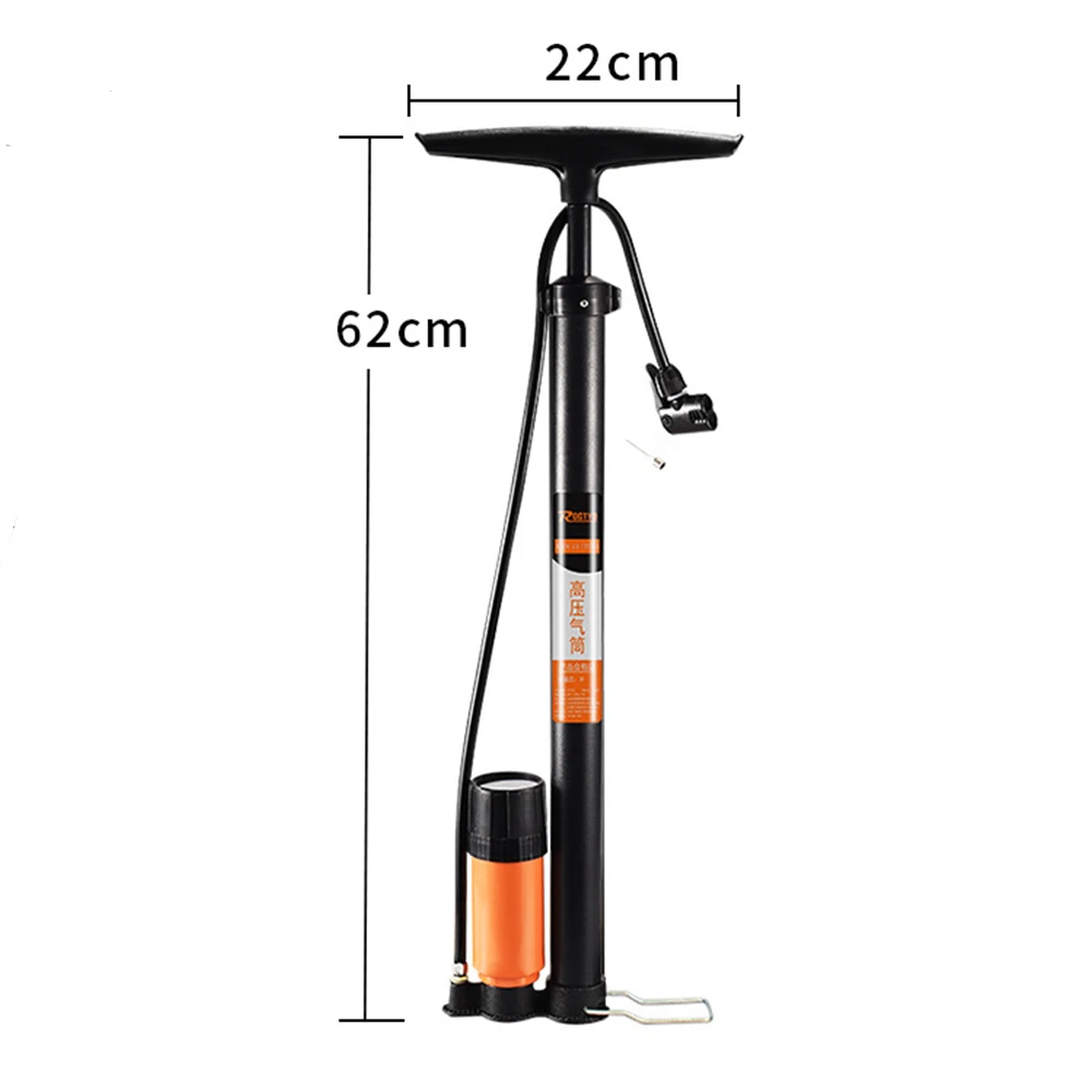 Pompe à Pied Haute Pression 160 PSI - Pour Vélos (Schrader, Presta, Dunlop) - Pied Métal - Manomètre - Neuf