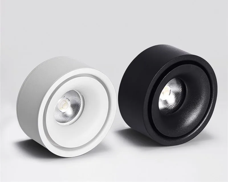 Round Surface Mounted LED Downlights 7W 12W 15W 18W Mounted Ceiling Lamps Spot Light 110V/220V driverless LED DownLight led downlight