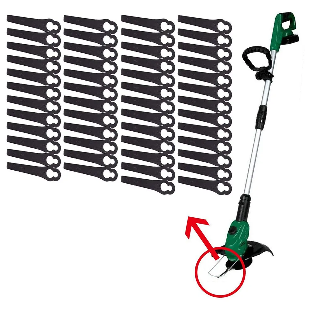 100pcs Grass Trimmer Plastic Blades Replacement For Gardenline GLART 18