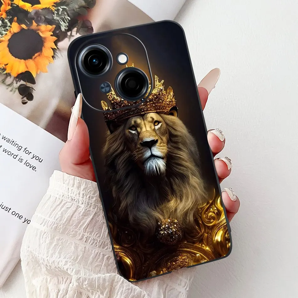 Fashion Cool Pattern Black Silicone Soft Phone Case
