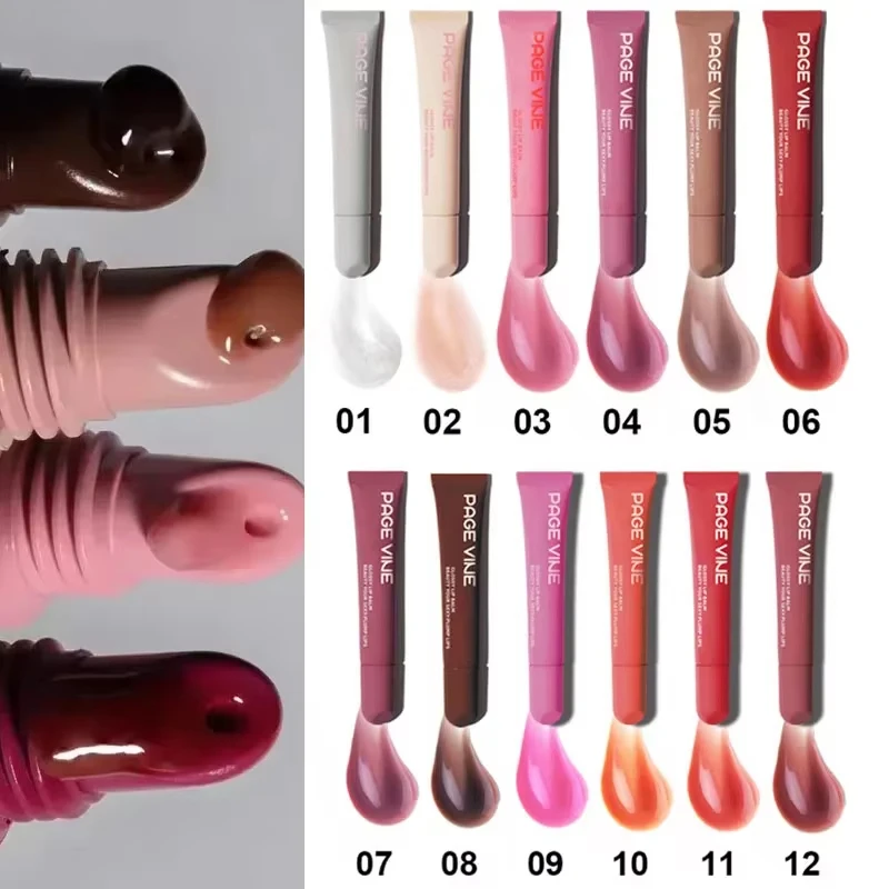 Lip Balm Phone Case Lip Gloss Moisturizing Liquid Lipstick Toast Espresso Raspberry Jelly Transparent Glaze
