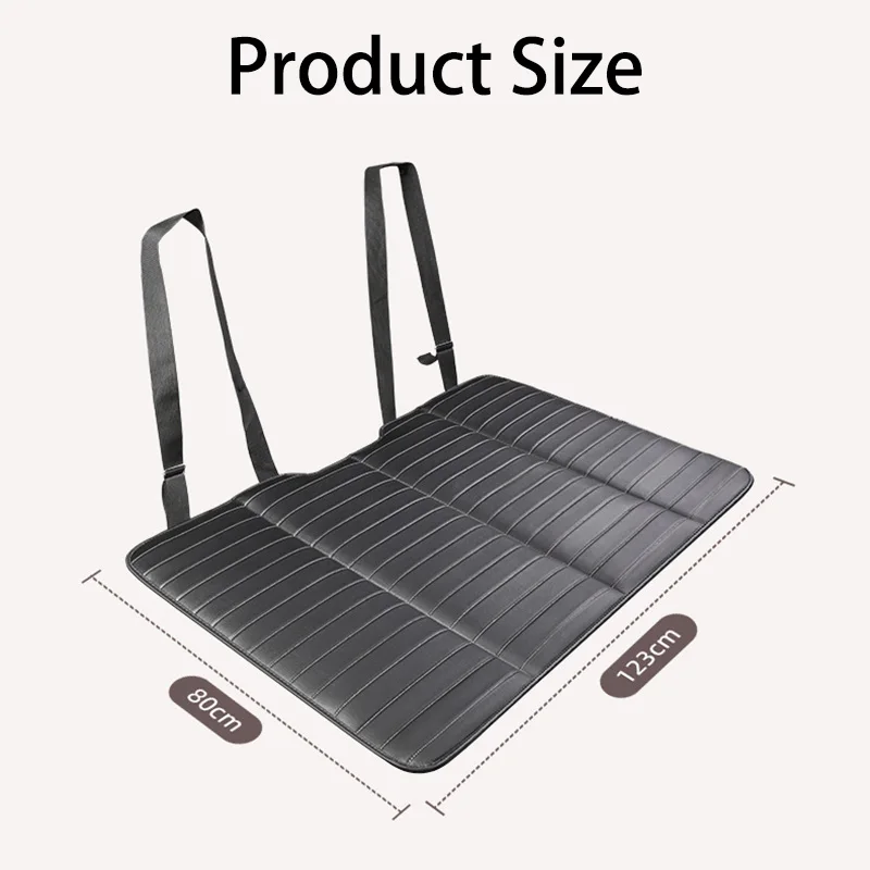 Car Travel Bed for Rear Seat Foldable Sleeping Pad for Car Traveling Wear-Resistant PU Travel Mattress Suv Sedan car sleeping mattress