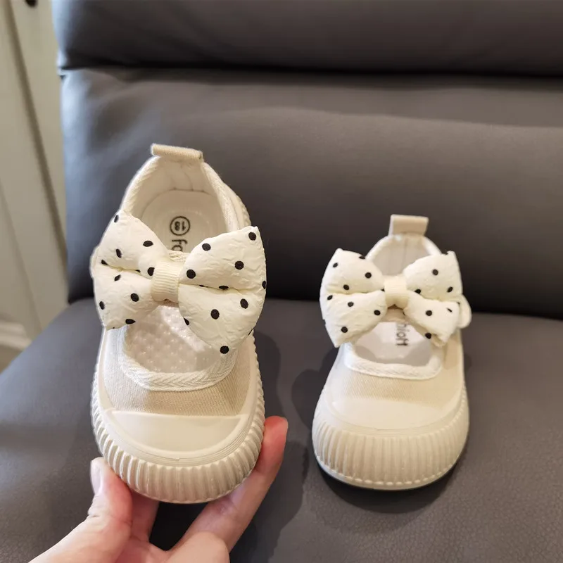 Zapatillas Kid Sneakers Autumn Anti Kick Girl Canvas Shoes Bow Baby Walking Shoe Soft Sole Casual Shoe Kid Shoes Zapatos Niña 3