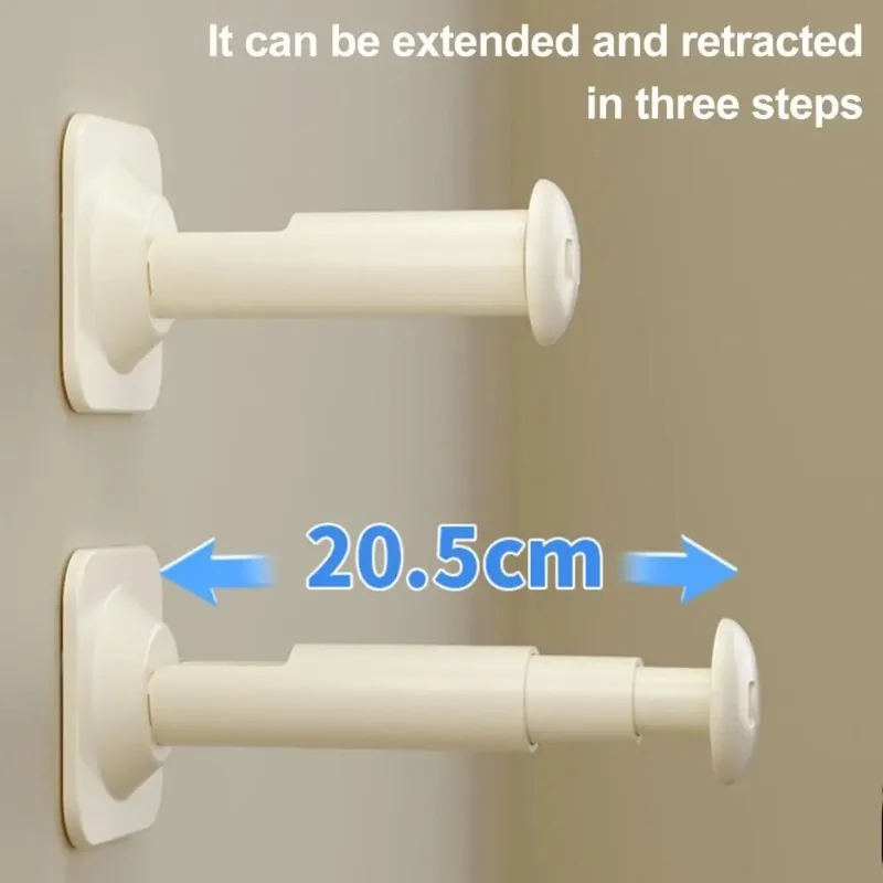 Clothes Hanging Hanger Storage Rack Suction Cup Installation Retractable and Adjustable Length Home Use Hanger Storage Container