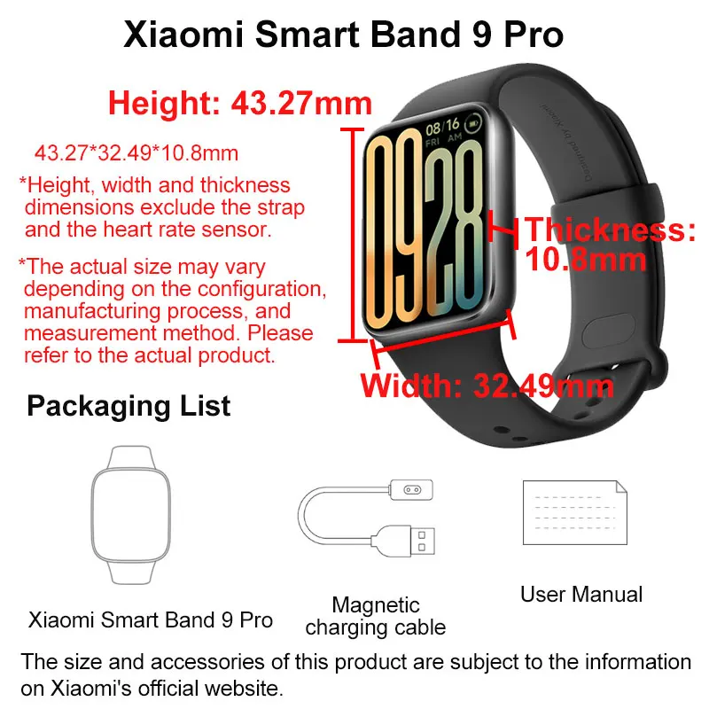 Xiaomi-pulsera inteligente Mi Band Pro, dispositivo con Pantalla