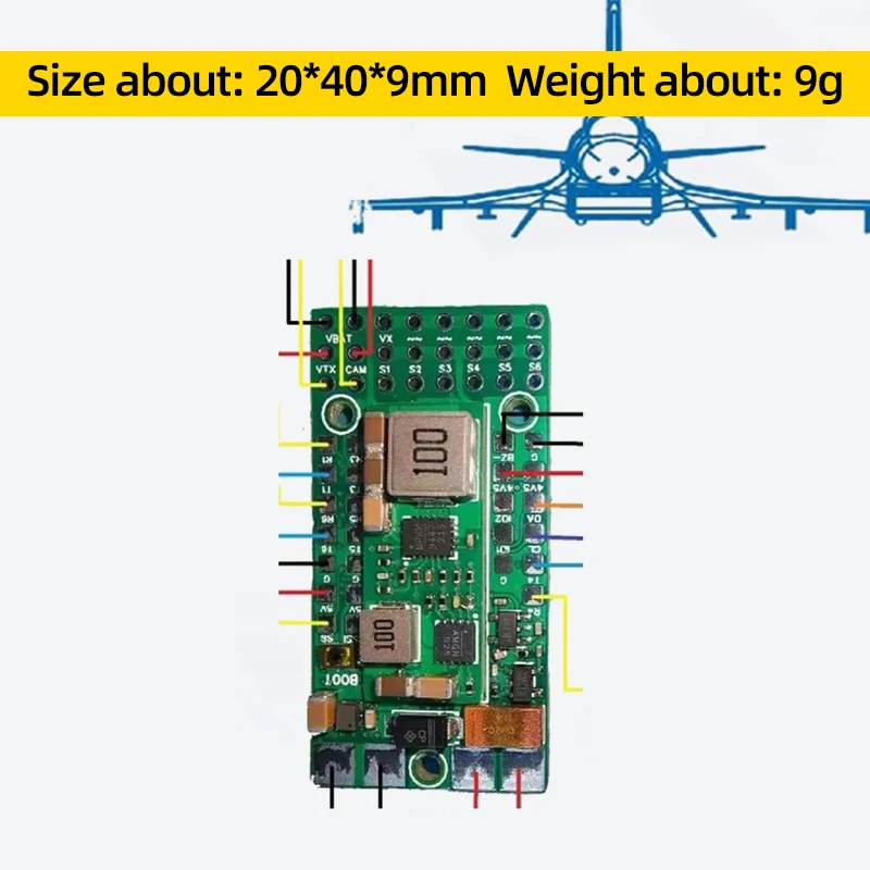 FlyingRC F4WSE MK1.5 고정익 비행 컨트롤러, FC 지지대 아날로그, 디지털 VTX 아두파일럿, INAV 펌웨어 2-6S, RC FPV 비행기용