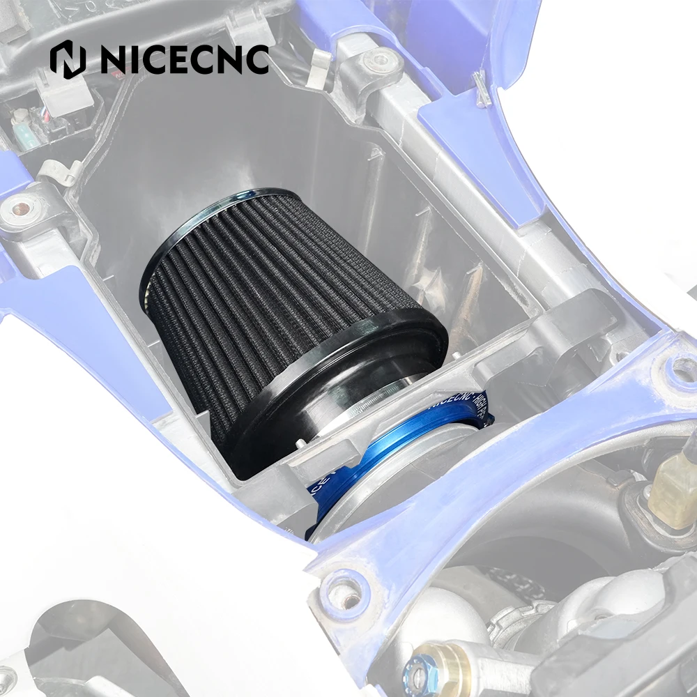 NiceCNC ATV High Performance Airbox Adapter Air Filter for Yamaha YFZ450R YFZ 450R 2009-2022 2021 2020 Aluminum Black Blue Red