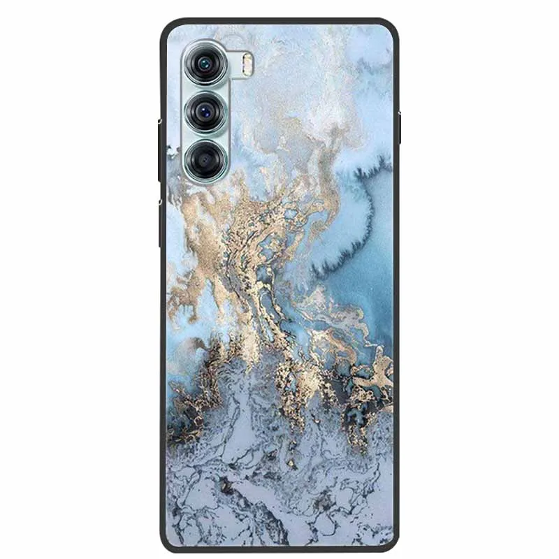 Marble Silicone Black Soft Protective Phone Case Cover