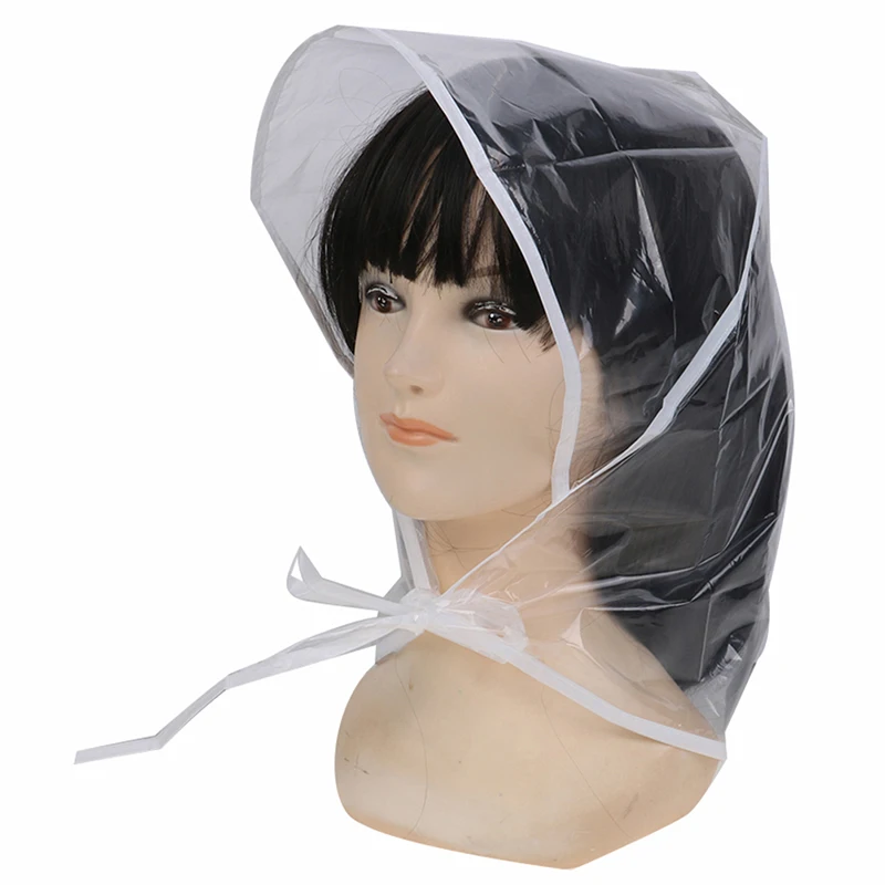 1Pcs Protect Hairstyle Rain Hat Plastic 