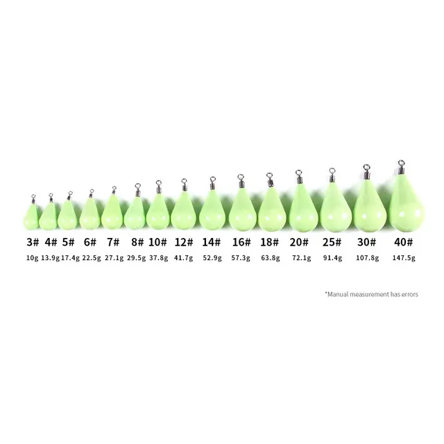 Newup Luminous Fishing Sinkers Weight Sinker Ball Worm Flipping Weights for Bass Texas Carolina Rigs Tackle 5