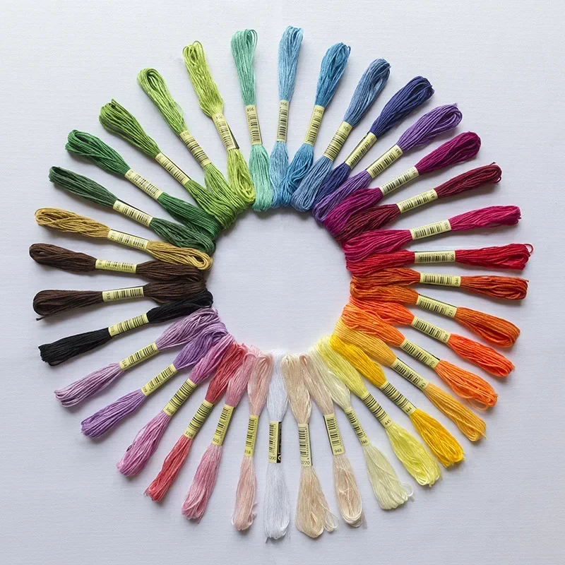 8/12/50 Colors 8M Anchor Cross Stitch Threads Cotton Embroidery Dyed Floss Sewing Skeins Craft Not Repeat Cross Stitch cross stitch floss embroidery floss embroidery thread cross stitch thread sewing thread