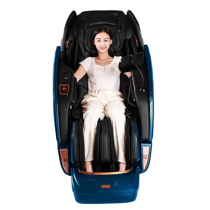4D Massage Chair with Stretch Full Body Massage Voice Control Heating LCD Remote Control Foot Roller