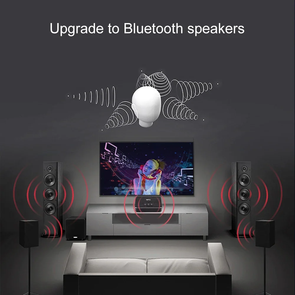 NFC Bluetooth 5.0 Audio Receiver 3.5mm AUX RCA USB Adapter HIFI Stereo Wireless Music Adapter For Car Kit Speaker Amplifier