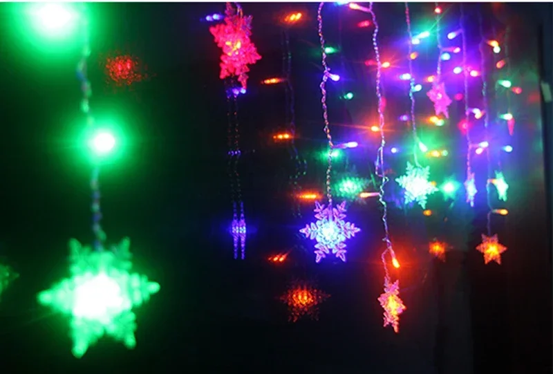 Curtain Lights, impermeável, feriado, ano novo, decoração de Natal, 2024