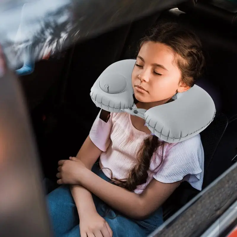 Inflatable Neck Pillow Sleeping U-Shaped Pillow Neck Pillow For Traveling U-Shaped Neck Pillow Sleep Airplane Travel Neck Pillow 2