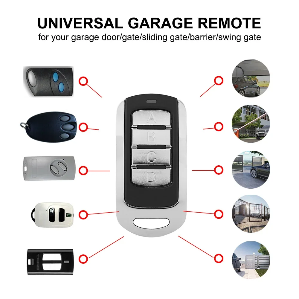 Multi-Frequency Remote Control Duplicator 280-868MHz Universal Garage Door Clone 433.92MHz 433.42MHz Gate Keyfob Transmitter 4