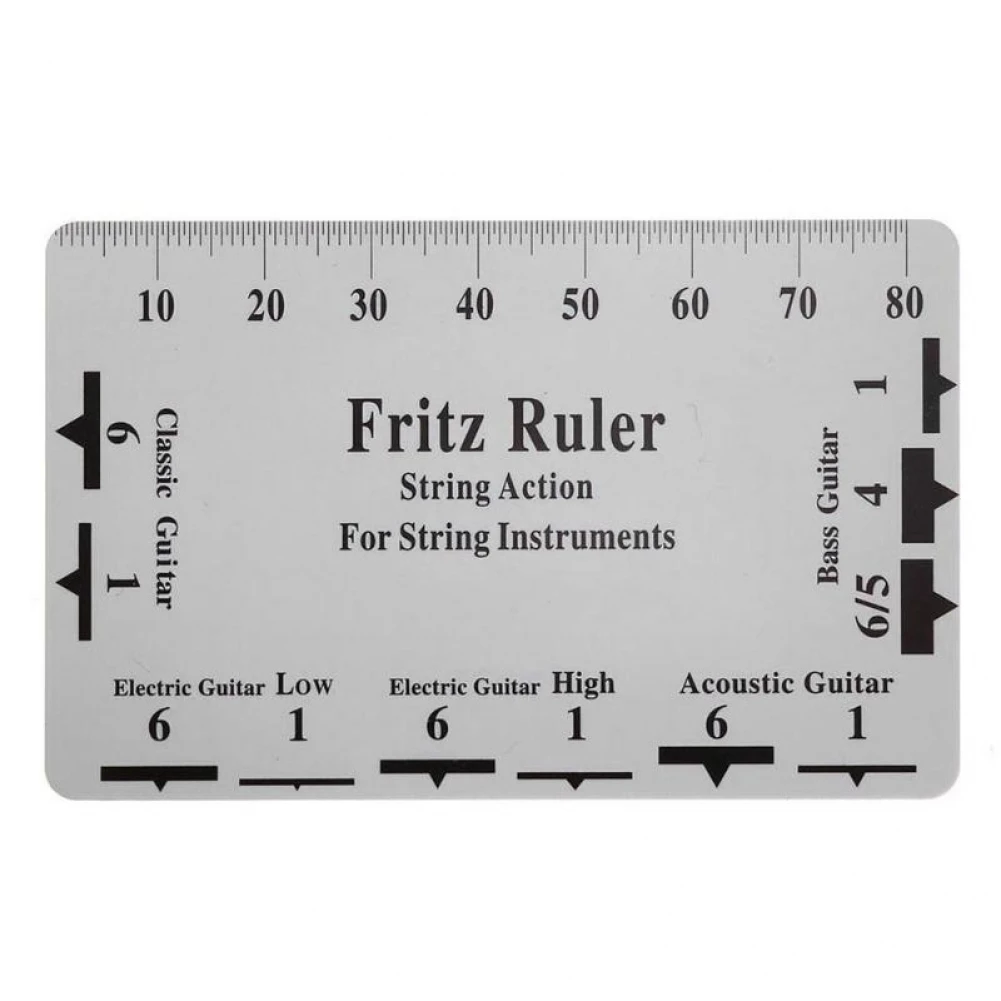 

Double Sided Scale String Pitch Durable Measuring Ruler for Electric Acoustic Guitar / Bass Luthier Tool, Guitar Neck Ruler