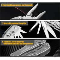 Multipurpose Knife Stainless Steel Multi-tool Pocket Knife Pliers Folding Knife Pliers Portable Folding Blade Survival Knife 5