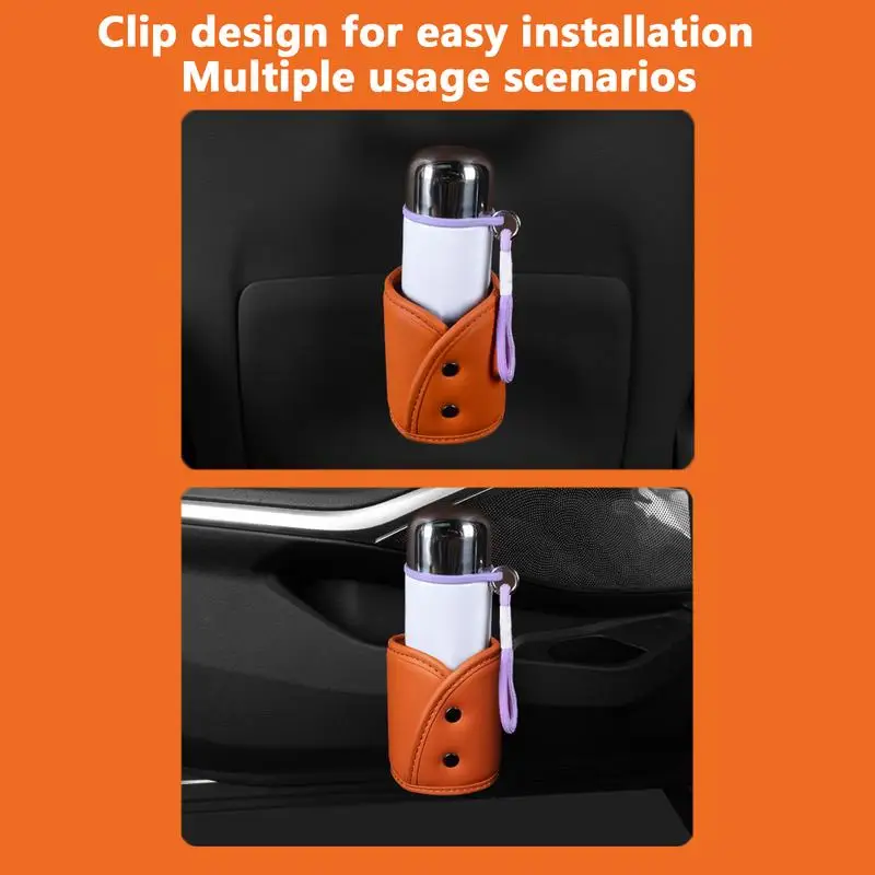 Leather Gap Drink Storage Box Car Door Cup Holder auto Back Seat Cup Holder Organizer Automotive Interior Accessories For Car