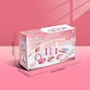 Children's Pretend Play Simulation Cosmetics Toy Set with Eyeshadow Palette and Lipstick Applicator Non-toxic Girl Makeup Toy 6