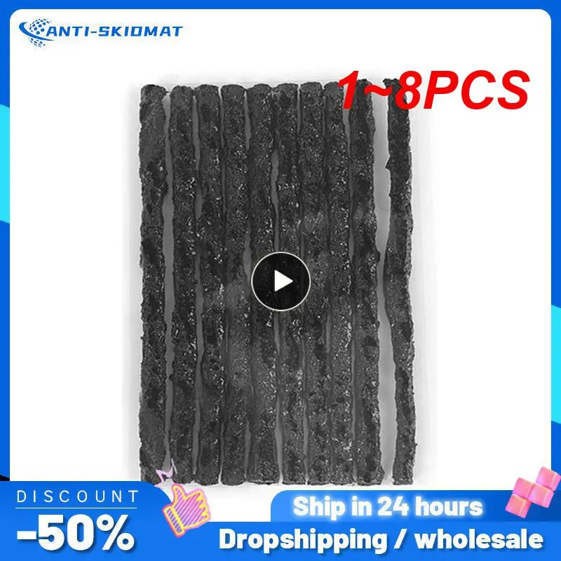 

1~8PCS Strips=1pack Car Tubeless Tire Repair Strips for Tyre Puncture Emergency Car Motorcycle Bike Rubber Strips Tire Repair