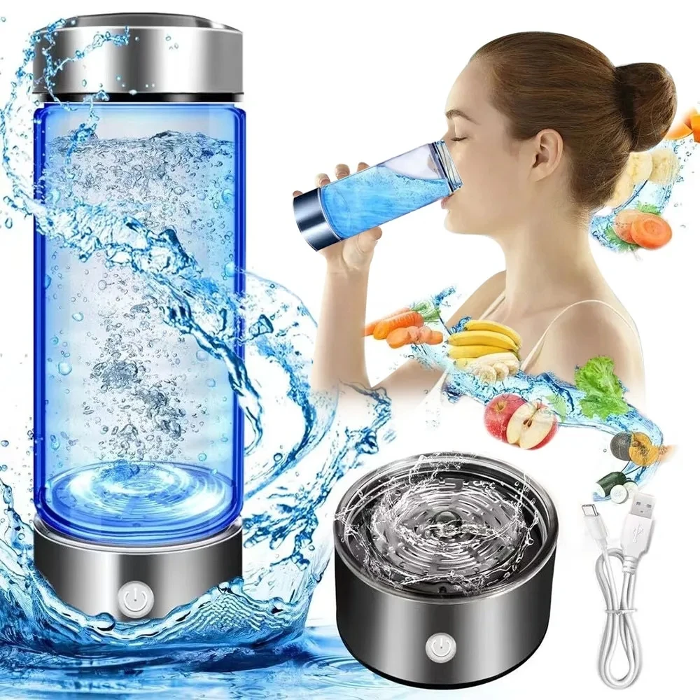 

Водородный генератор, чашка для воды, фильтр, ионизатор, устройство для обогащения водородной воды, портативные Супер антиоксиданты ORP водородная бутылка 420 мл