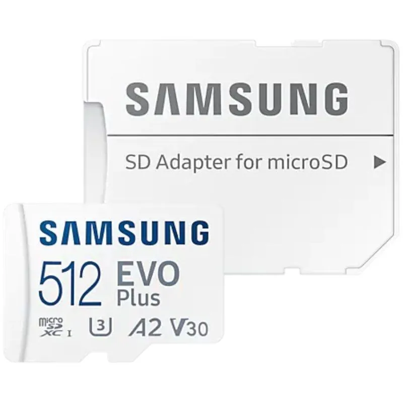 Scheda Di Memoria Samsung Evo Plus 2021 Microsd Xc Da 512Gb Con Adattatore/Classe 10/ 130Mbs