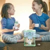 Kids Kitchen Toy Set Wooden Coffee Maker Set Simulation Cookie Maker Kit Pretend Play Educational Toys Gifts for Girls Boys 5