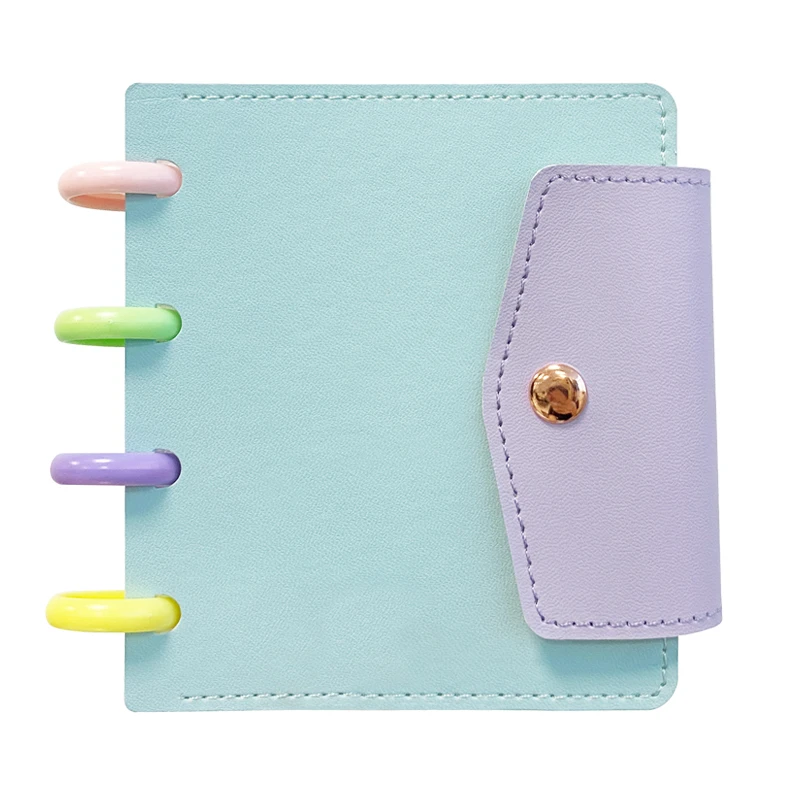 Cogumelo Hole Binder com Bolsos Transparentes Álbum de Fotos Fichário Disco Ligado Photocard Planejador Inserções Anel 3 - Imagem 2