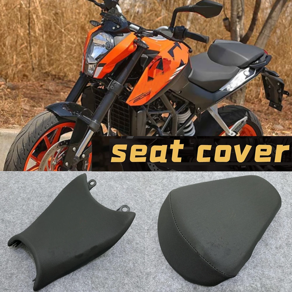 

Motorcycle Synthetic Leather Front Driver Rear Passenger Seat Cushion Cover Cowl Pillion Pad for KTM Duke 390 200 125 2013-2017