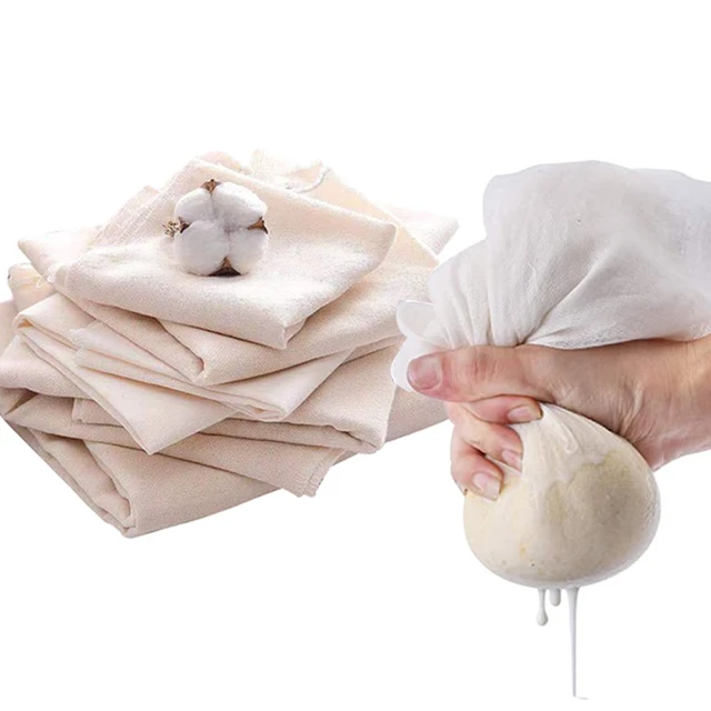 Cheese Clothes Pure Cotton Straining Reusable Unbleached Ultra Fine Cheese  Cloth Fabric Premium Muslin Cloth for Straining - AliExpress
