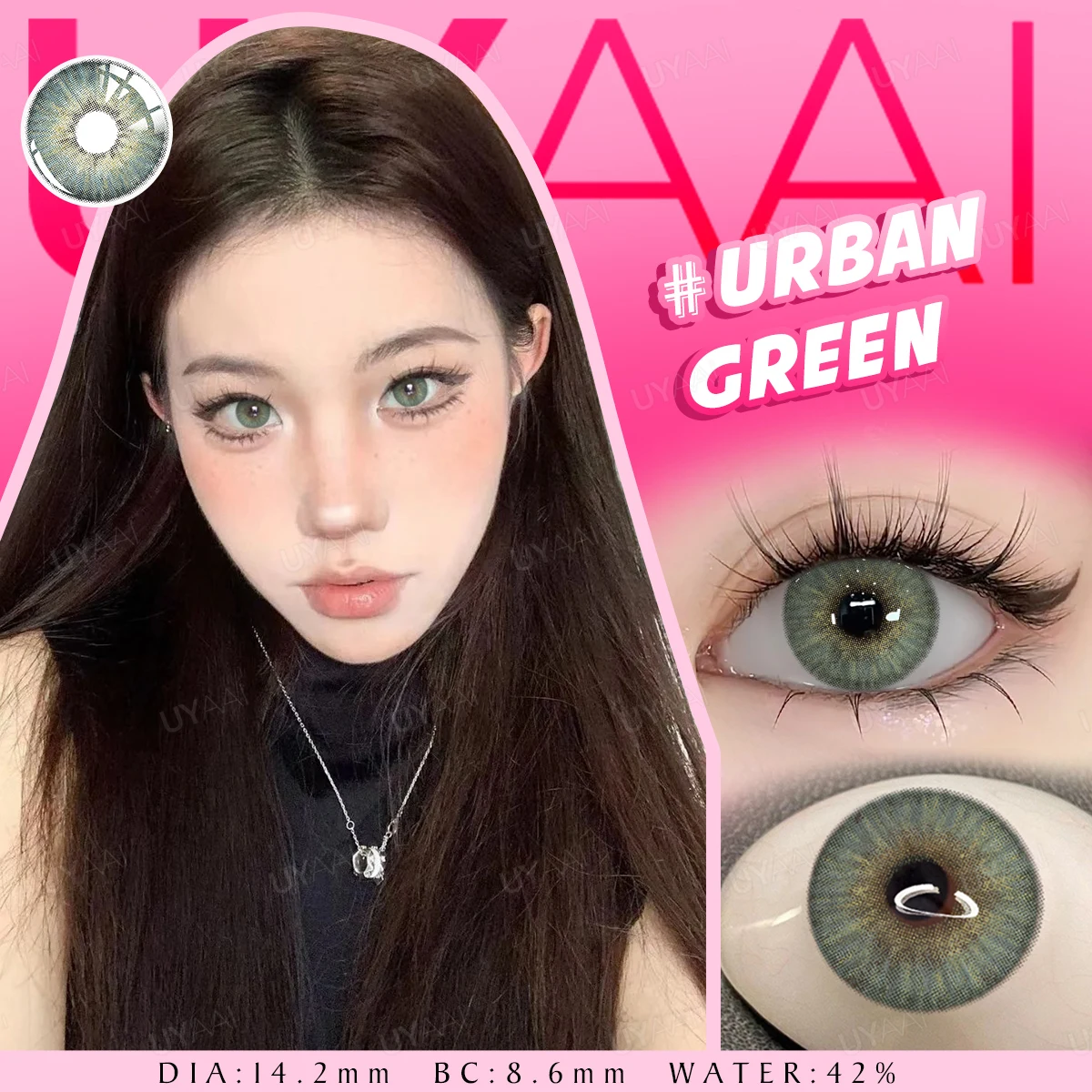 Natural Green Colored Contacts - Enhancing Yearly Lenses