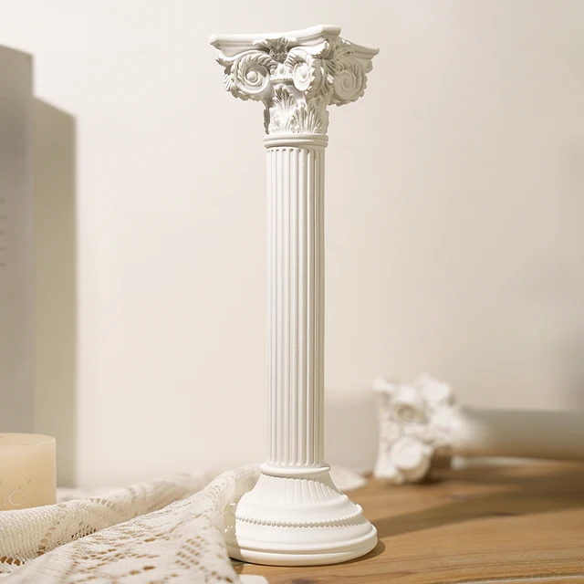 Ornements de pénales de temple grec, colonne romaine européenne, sculpture architecturale, décoration de la maison, accessoires de photographie en résine 3