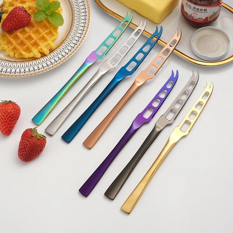 Description Picture 6 of itemMultiFunction Kitchen Gadgets Stainless Steel Butter Spreader Knife With Holes Cheese Grater Tools Jam Easy Spread Butter Knife