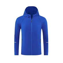  Men Thin Sport Running Jacket Gym Windbreaker Quick Dry Training Fitness Jackets Bodybuilding Sweatshirt Hoodies Man Sportswear 