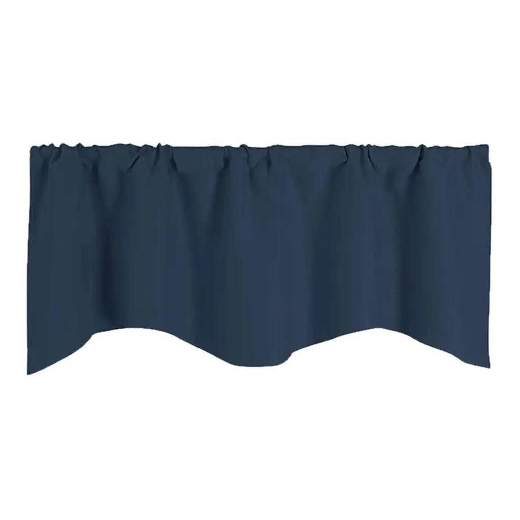 Mantovana Per Finestra Con Stampa Rami D'albero, 45,7x132 Cm, 4 Pannelli. Colori Blu Navy E Grigio Su Fondo Bianco. Tasca Per Asta Da 2 Pollici. Perfetta Per Cucina, Bagno, Camera Da Letto. - 3