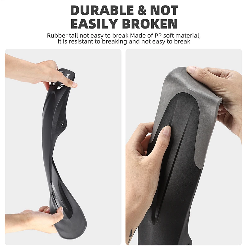 Bicycle Fender WEST BIKING 26-29 Inch MTB Fender Set Stable Front Mudguard Adjustable Rear Aileron Widened Mud Flaps XC Bicycle Accessories bicycle fender
