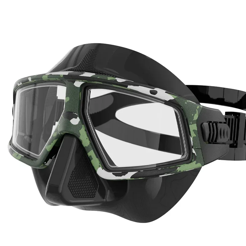 Low volume diving mask Snorkeling Swimming Goggles   Anti Fog Liquid Silicone Resin Lens 4