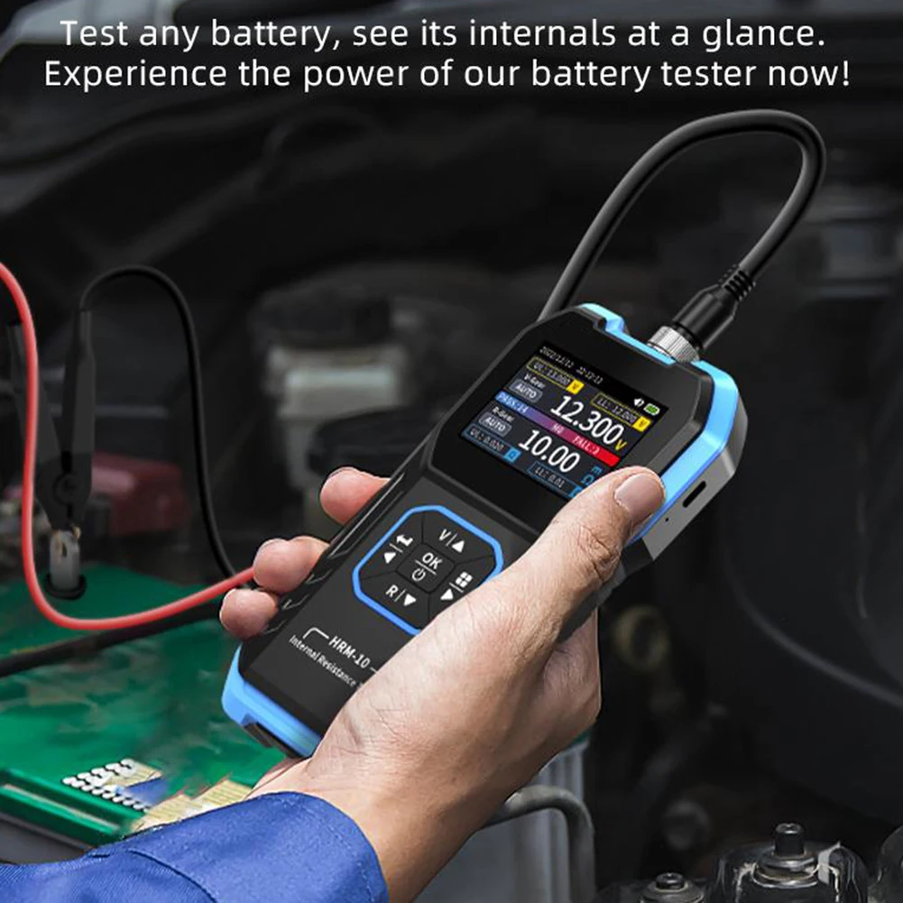 HRM-10 Internal Resistance Tester Meter High-definition Color Screen Display High Precision Voltage Resistance Measuring Tools