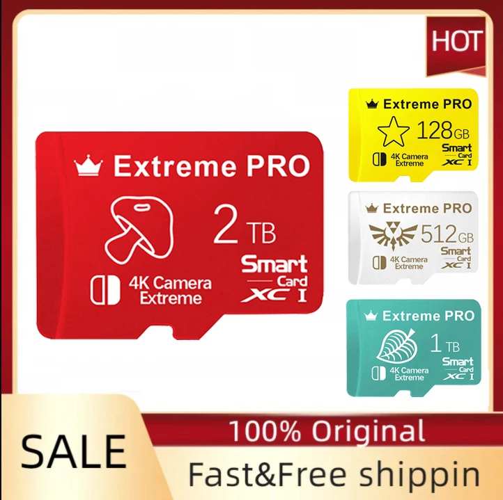 Scheda Sd Micro Tf Class10 Originale Scheda Di Memoria Da 2Tb Scheda Sd Ad Alta Velocità Da 128Gb Per Giochi Nintendo Switch Ps4 Ps5 Laptop Steam Deck