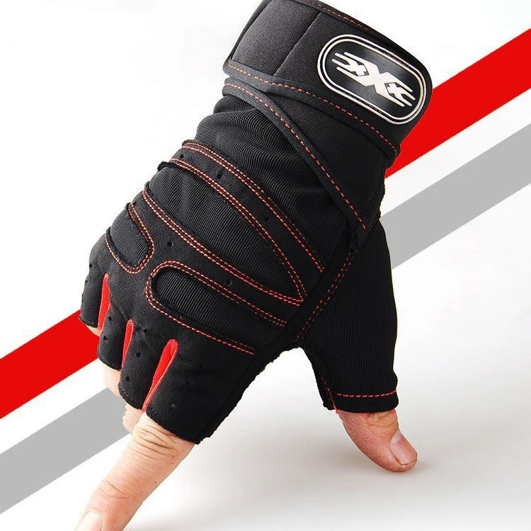 Ventilated Gym Workout Gloves with Wrist Support and Full Palm Protection