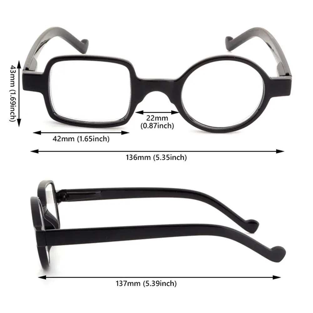 Vintage Chic Round Square Frame Presbyopic Eyeglasses