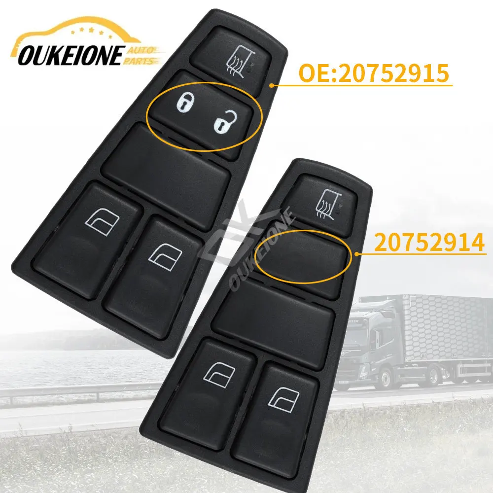 

Master Window Switch for Volvo Truck FH12 FM VNL 2004-2012 Driver Side Power Window Control Regulator Button 20752914 20752915