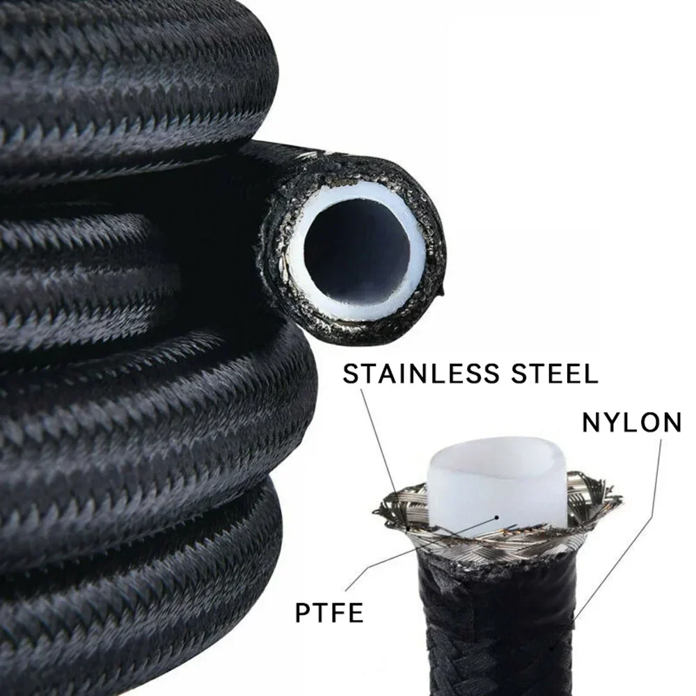 High-Performance PTFE Fuel Line - 10FT Oil & Gas Cooler Hose