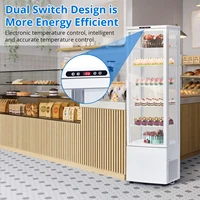 9.8 Cu.Ft Commercial Refrigerator Display Case, Single-Door Pastry Display Case With Interior Led Lighting, Double-Layered 2