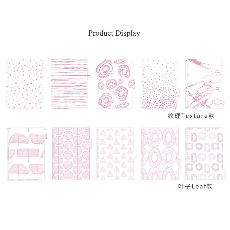 로즈 골드 카와이 나선형 노트북 인덱스 디바이더 A5A6 플래너 투명 PP 인덱스 페이지 Filofax Notebook School Stationery