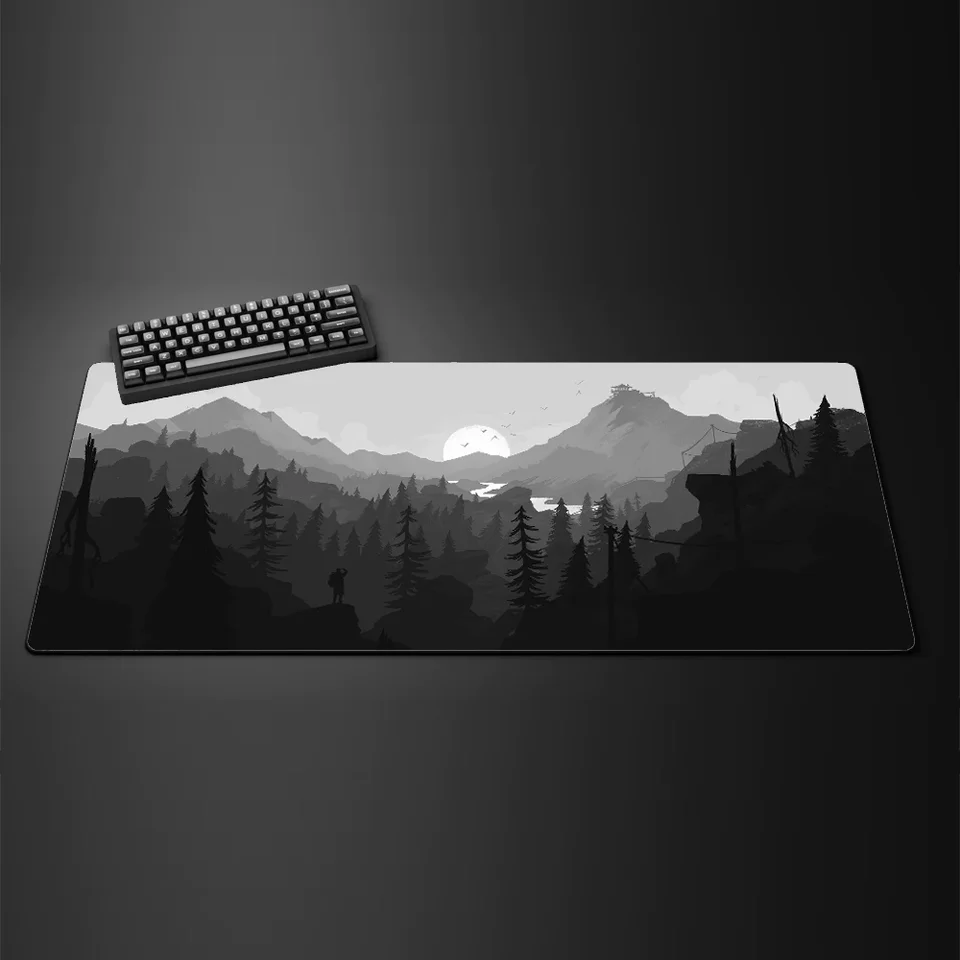 Mountain Sunset Black Extended Mouse Pad