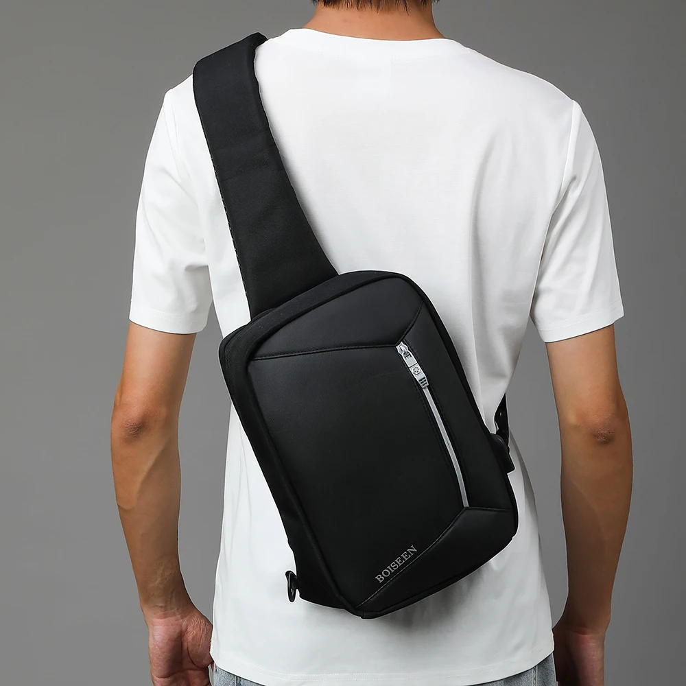 1Pcs Large-Capacity Shoulder Bag, Men's Multi-Layer Storage Messenger Bag, Business Travel Bag, Commuter Crossbody Bag